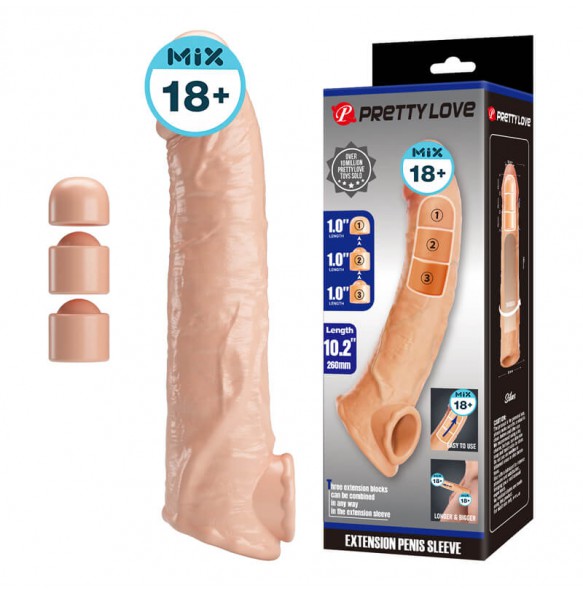 PRETTY LOVE - Celarus Extension Penis Sleeve (Skin Color)